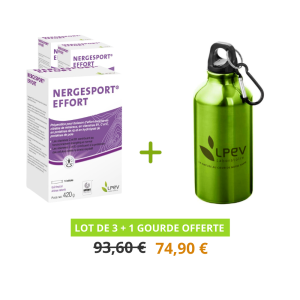 Lot promotionnel : 3 Nergesport® Effort + 1 gourde