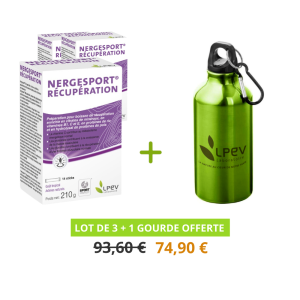 Lot promotionnel : 3 Nergesport® Récupération + 1 gourde