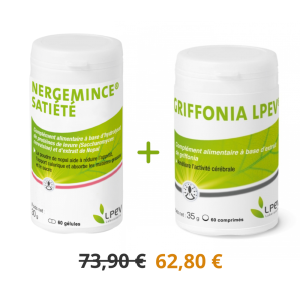 PACK Gestion du poids : Nergemince® Satiété + Griffonia Lpev®